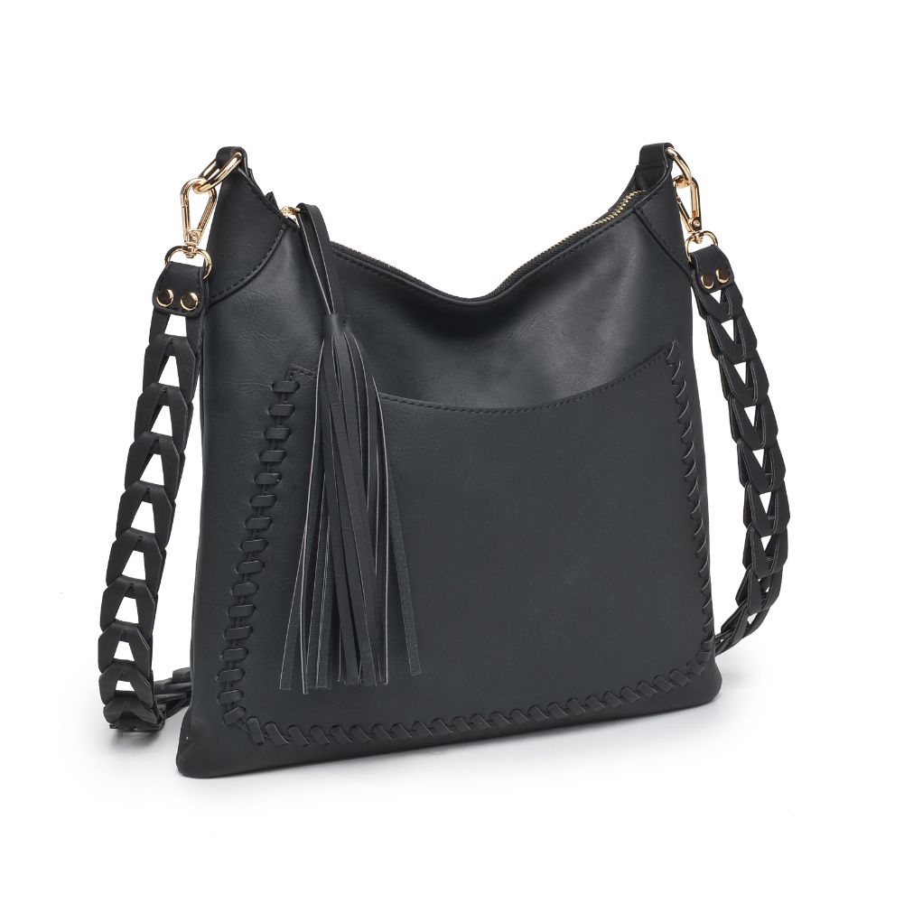 Woman wearing Black Moda Luxe Layla Crossbody 842017129486 View 6 | Black