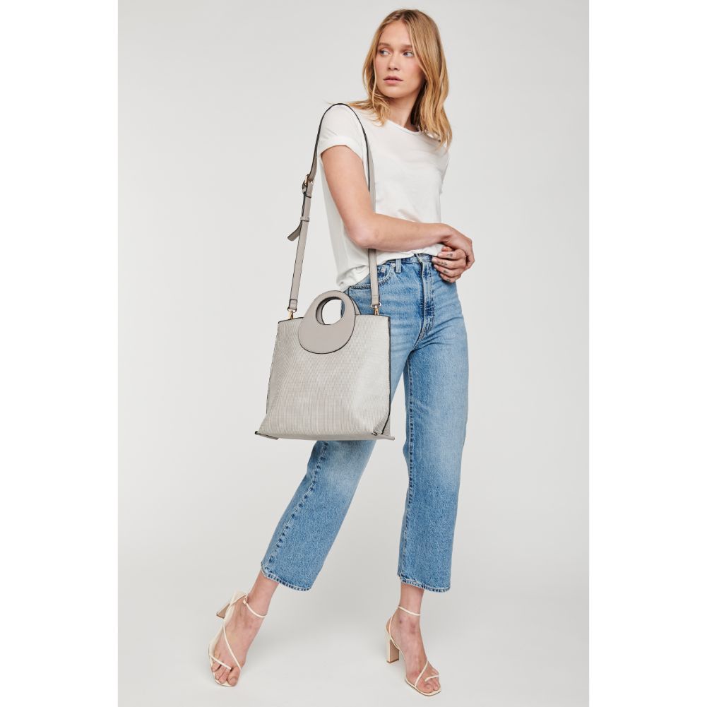 Woman wearing Grey Moda Luxe Sienna Tote 842017124689 View 4 | Grey