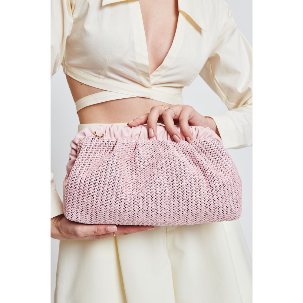 Woman wearing Barbi Moda Luxe Delvina Clutch 842017131694 View 4 | Barbi