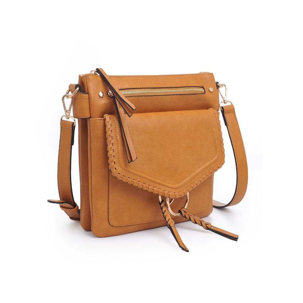Woman wearing Mustard Moda Luxe Leslie Messenger 842017128205 View 6 | Mustard
