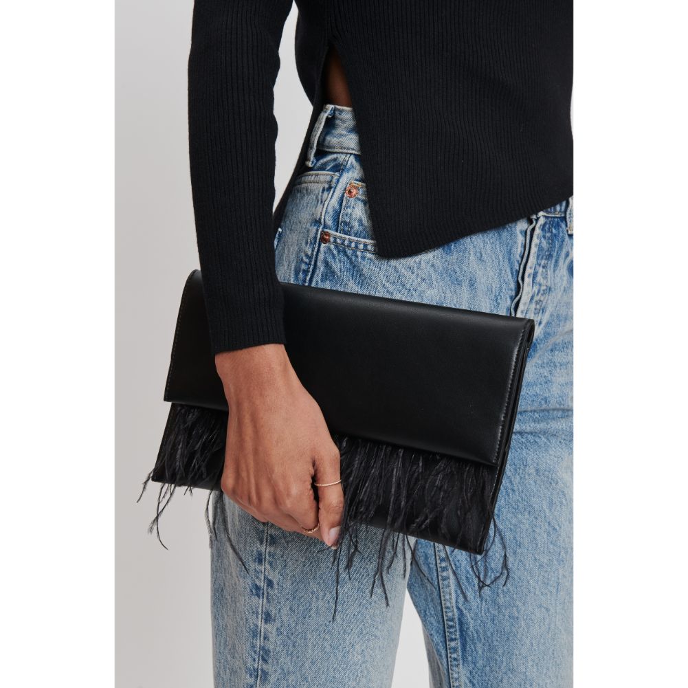 Woman wearing Black Sol and Selene Everlee Clutch 842017131113 View 1 | Black