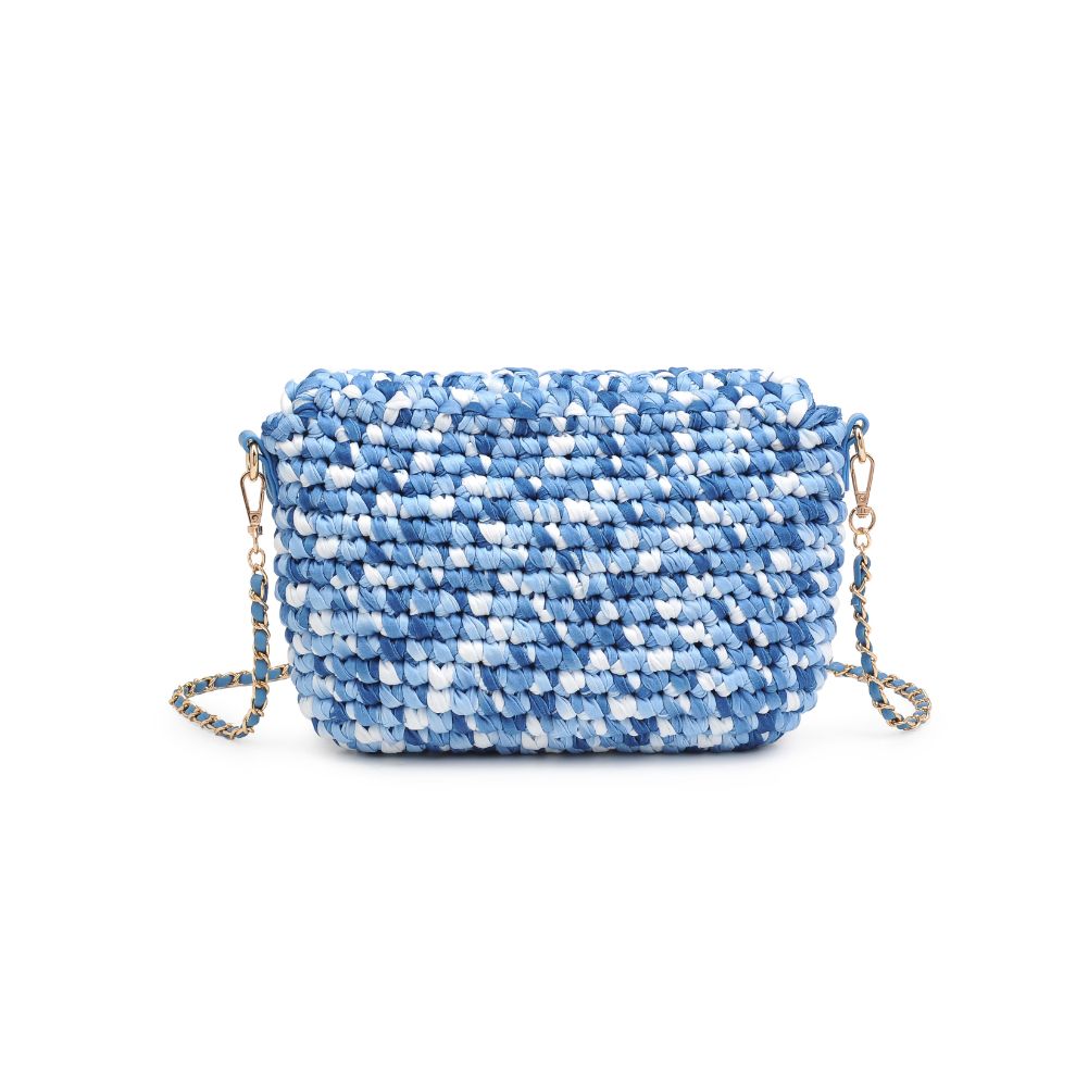 Woman wearing Denim Multi Moda Luxe Annalise Crossbody 842017132271 View 7 | Denim Multi