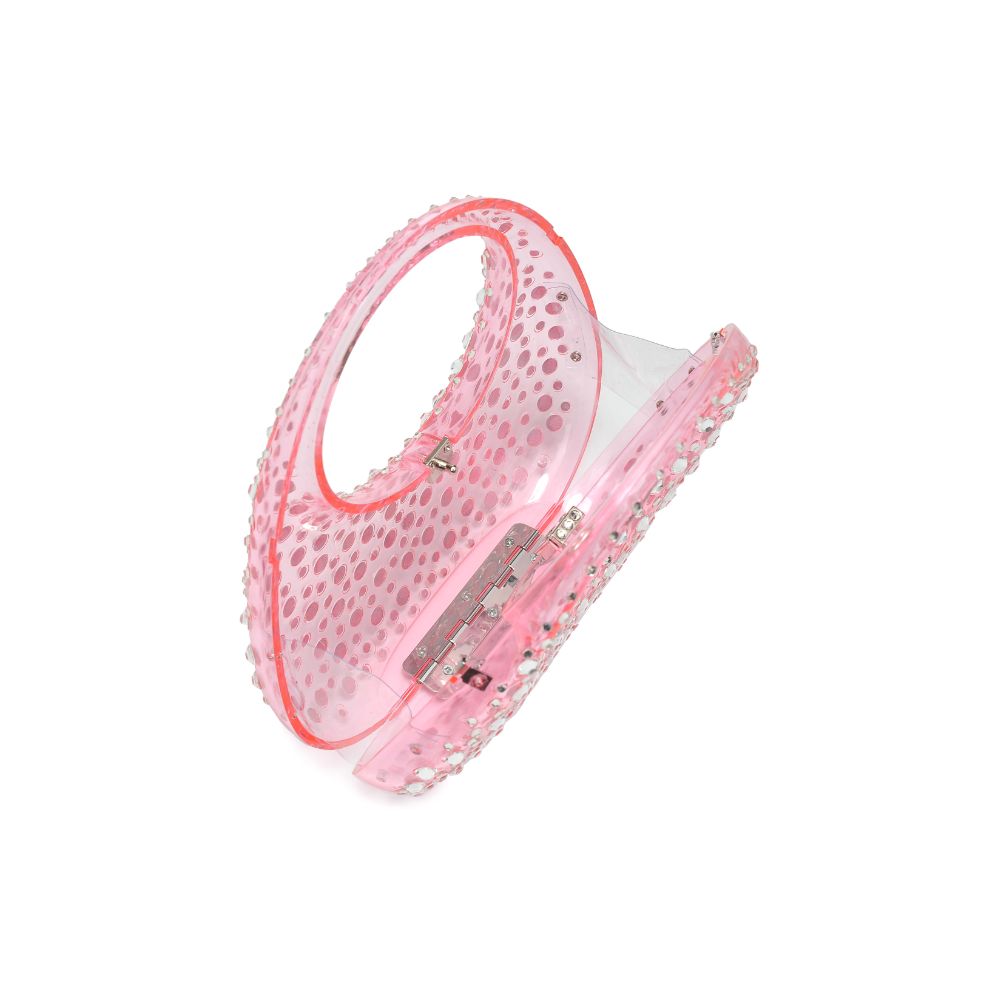 Woman wearing Pink Moda Luxe Vianca Evening Bag 842017133988 View 9 | Pink