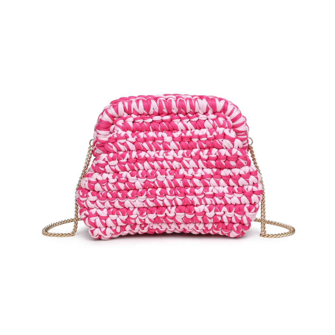 Woman wearing Hot Pink Moda Luxe Raya Clutch 842017138389 View 5 | Hot Pink