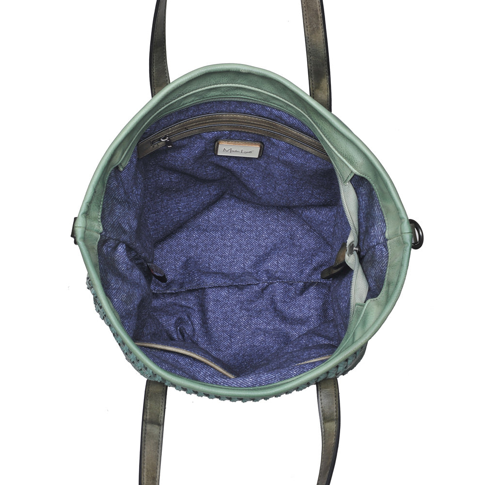 Product Image of Moda Luxe Magdelena Tote 842017113850 View 4 | Green