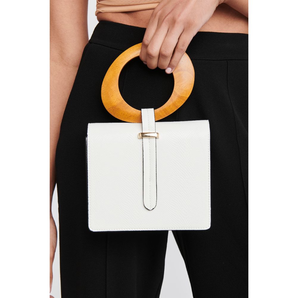Woman wearing White Moda Luxe Callie Crossbody 842017123910 View 2 | White