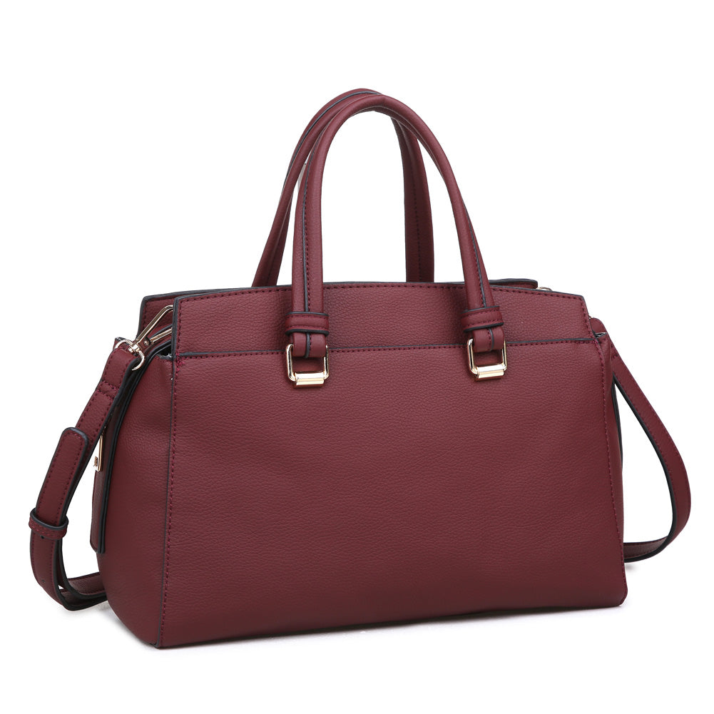 Product Image of Moda Luxe Boston Satchel 842017115717 View 2 | Burgundy