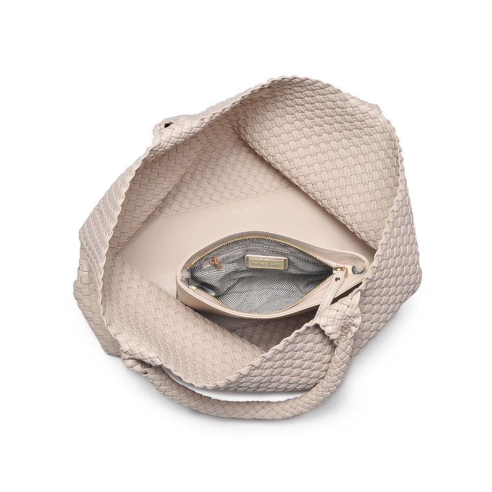 Woman wearing Ivory Moda Luxe Solana Tote 842017132158 View 9 | Ivory