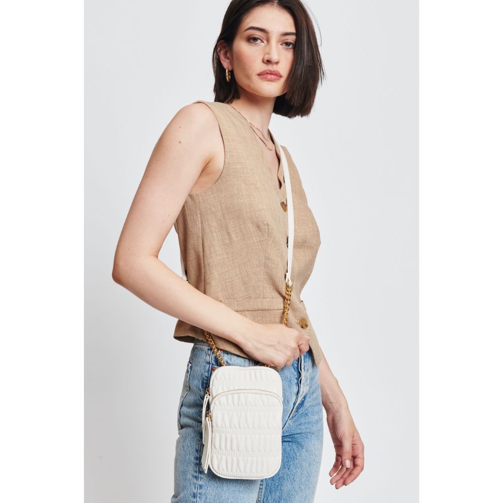 Woman wearing Ivory Sol and Selene Chantal Crossbody 842017131465 View 1 | Ivory