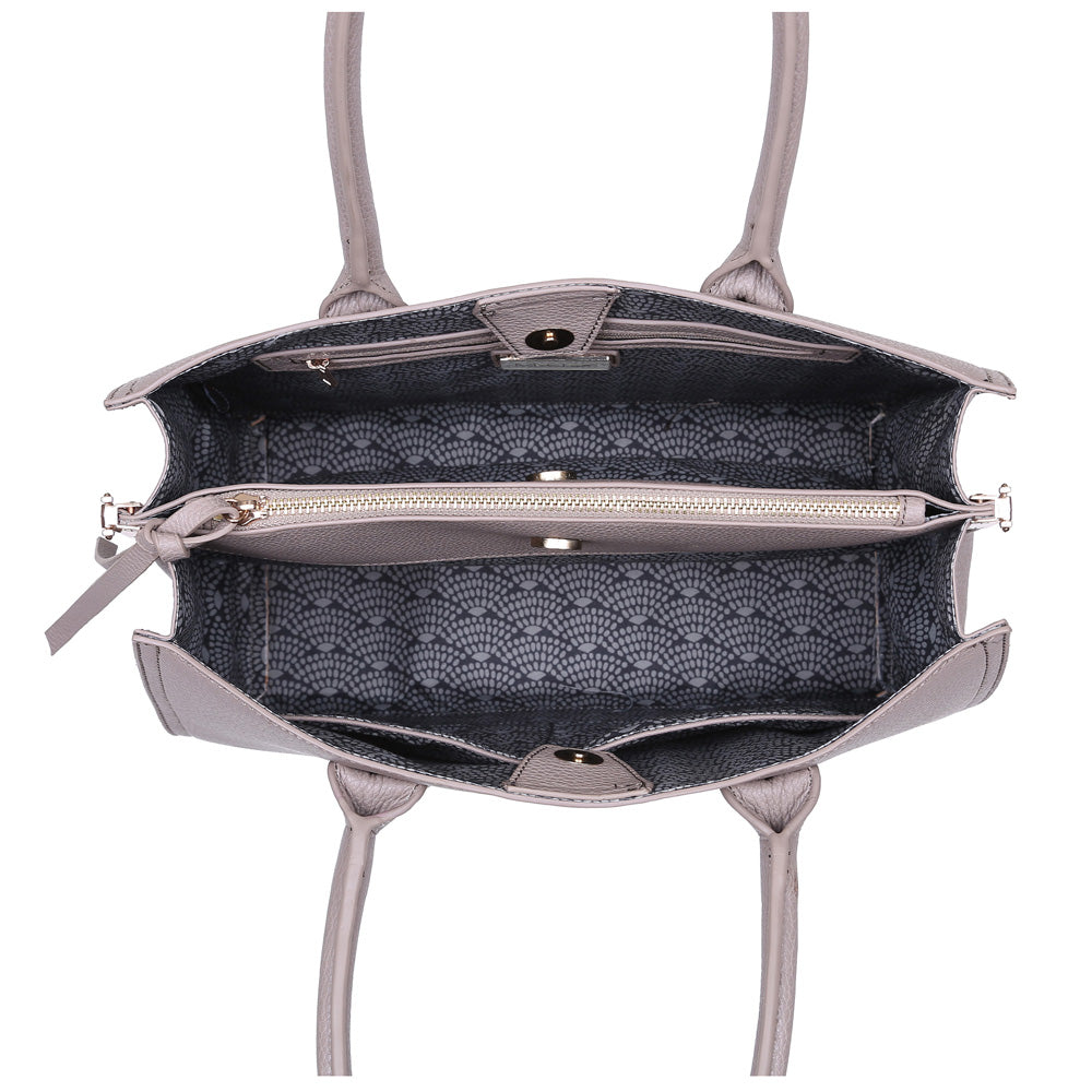 Product Image of Moda Luxe Amanda Satchel 842017116363 View 4 | Mushroom