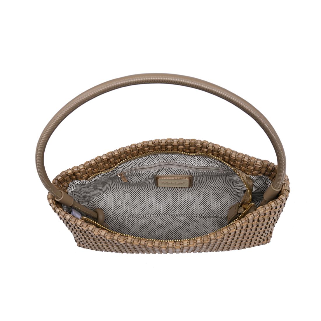 Woman wearing Taupe Moda Luxe Lucy Shoulder Bag 842017140368 View 9 | Taupe