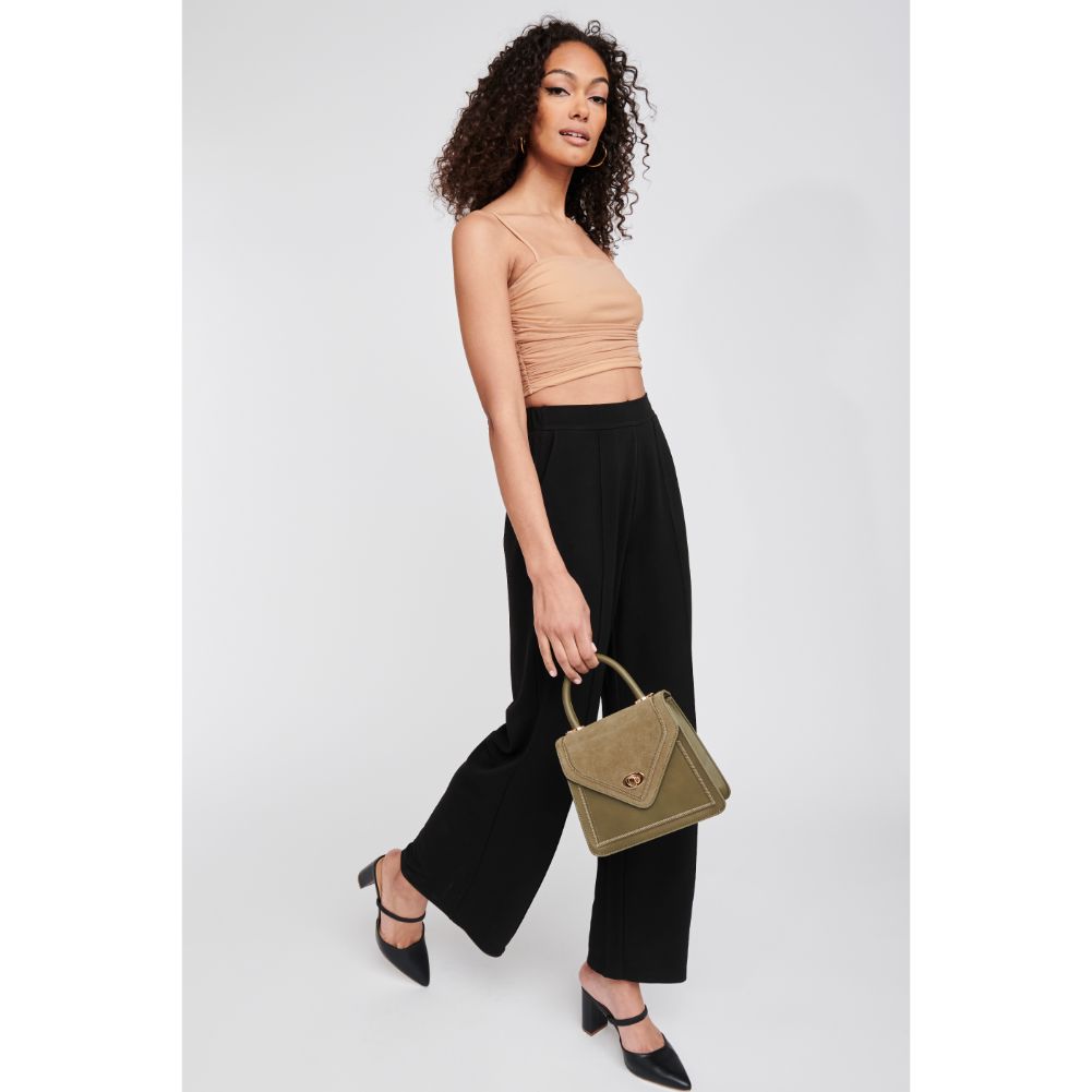 Woman wearing Olive Moda Luxe Marie Crossbody 842017121244 View 3 | Olive