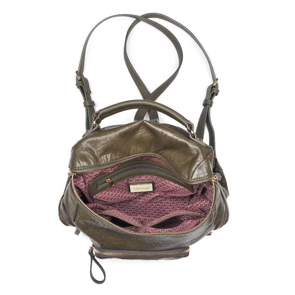 Product Image of Moda Luxe Sahara Backpack 842017122975 View 4 | Olive
