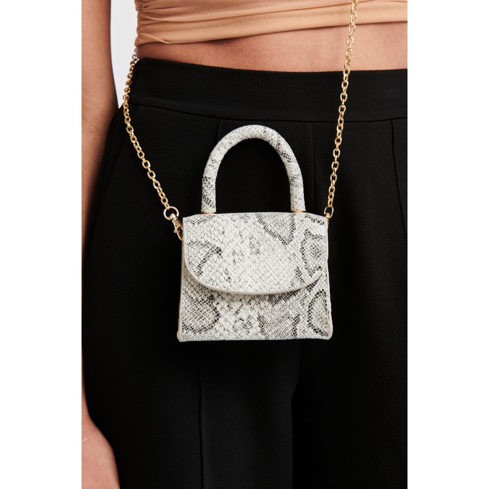 Woman wearing Black White Moda Luxe Farah Crossbody 842017127567 View 2 | Black White