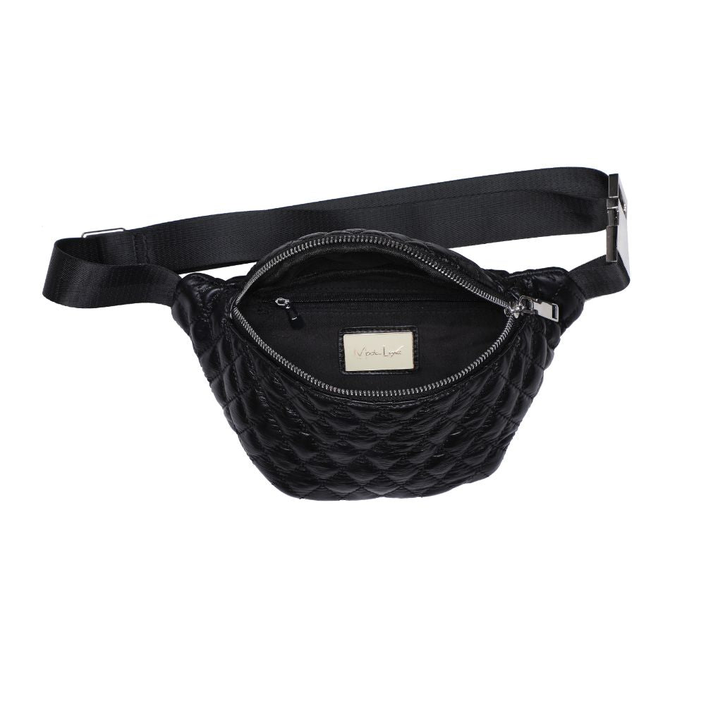 Woman wearing Black Moda Luxe Ariana Belt Bag 842017133797 View 9 | Black