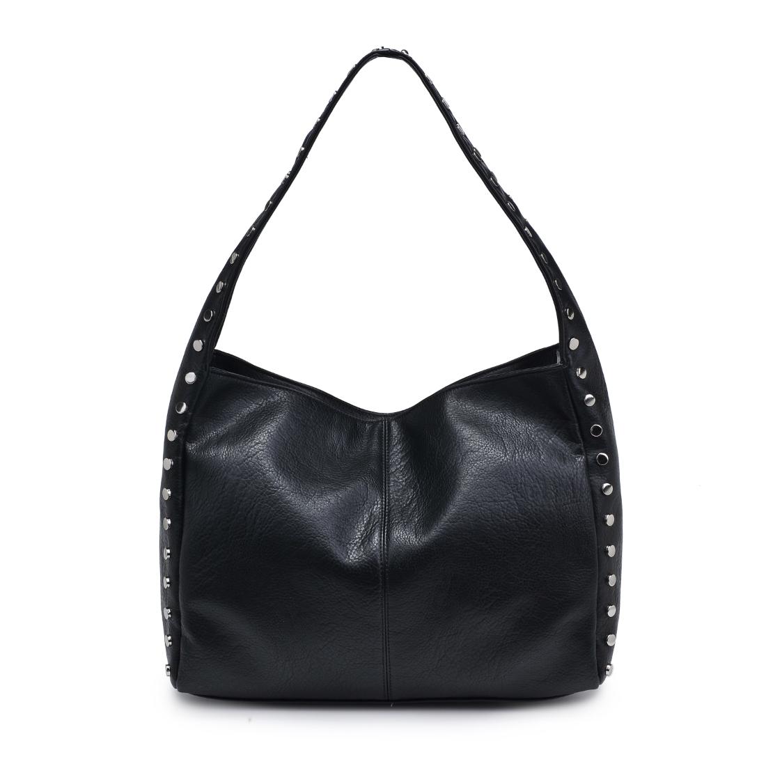 Woman wearing Black Moda Luxe Misty Hobo 842017137191 View 7 | Black