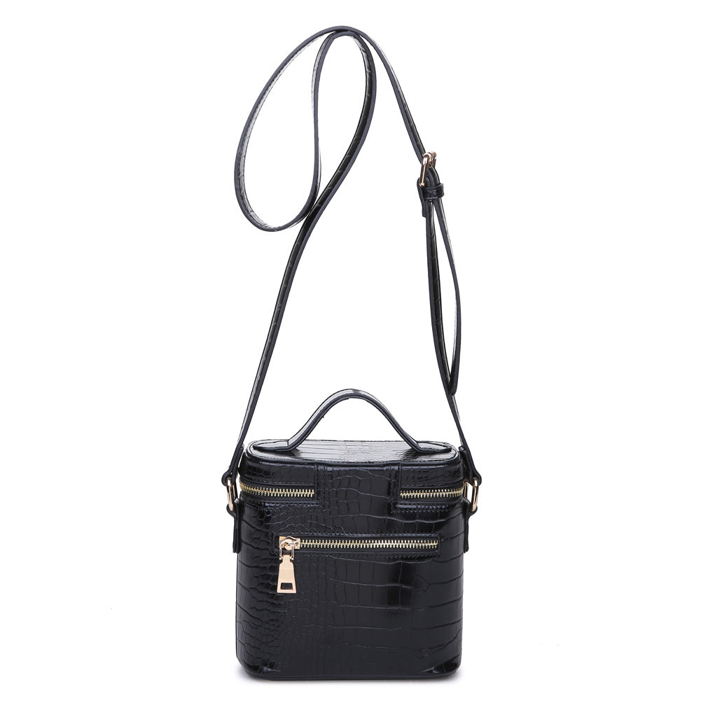 Product Image of Moda Luxe Voyage Croc Crossbody 842017115892 View 3 | Black