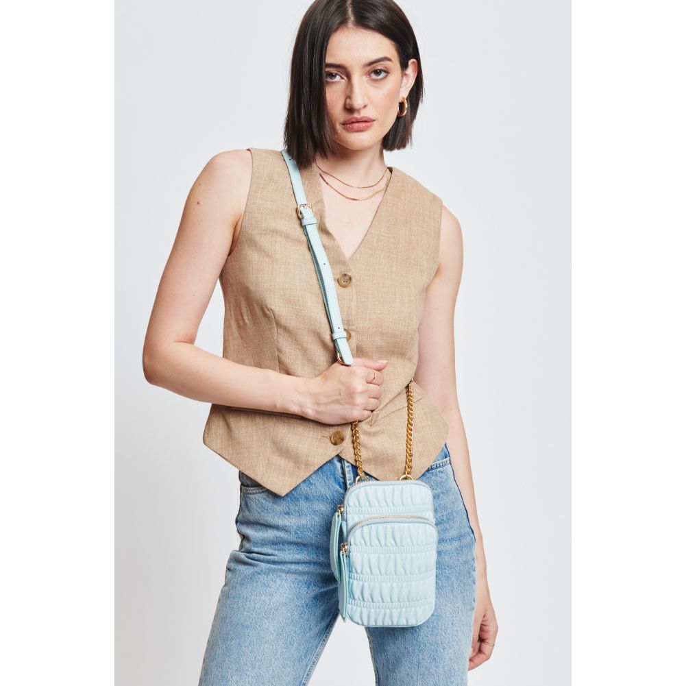 Woman wearing Sky Blue Sol and Selene Chantal Crossbody 842017131489 View 2 | Sky Blue
