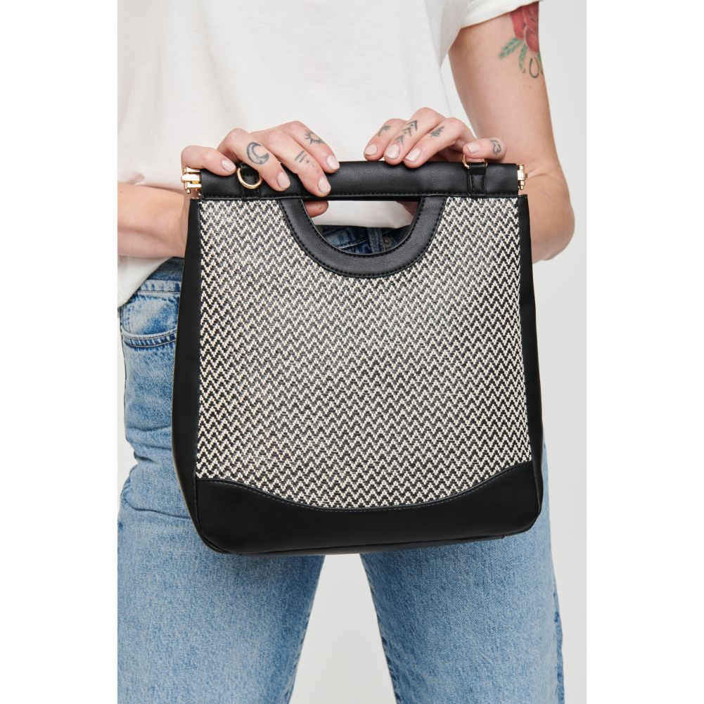 Woman wearing Black Moda Luxe Sasha Top Handle 842017125617 View 2 | Black