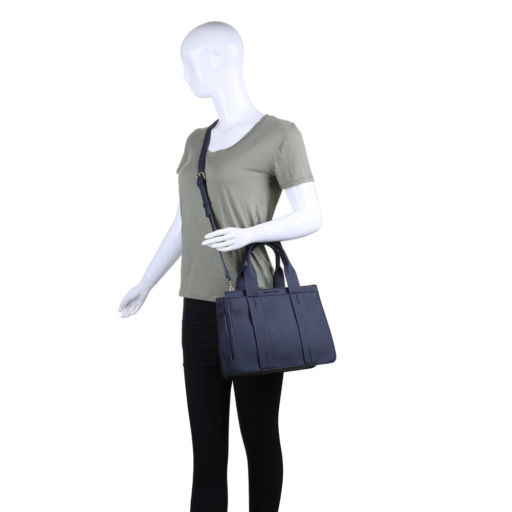Product Image of Moda Luxe Kelly Satchel 842017116325 View 5 | Navy