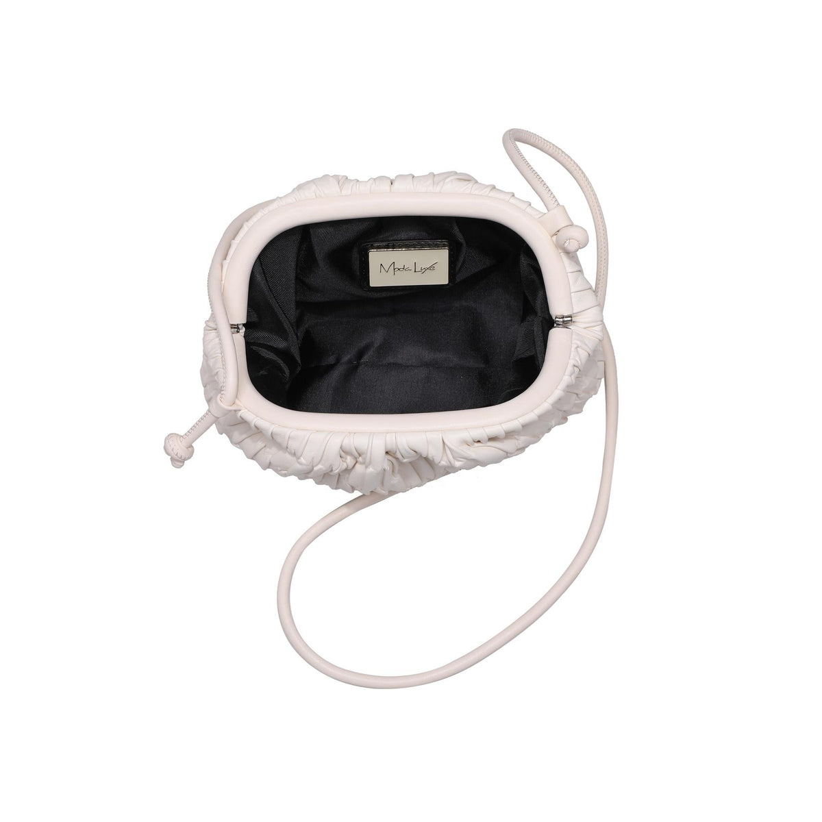 Woman wearing Oatmilk Moda Luxe Divaire Crossbody 842017135548 View 9 | Oatmilk