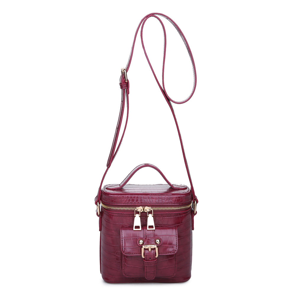 Product Image of Moda Luxe Voyage Croc Crossbody 842017115908 View 1 | Burgundy