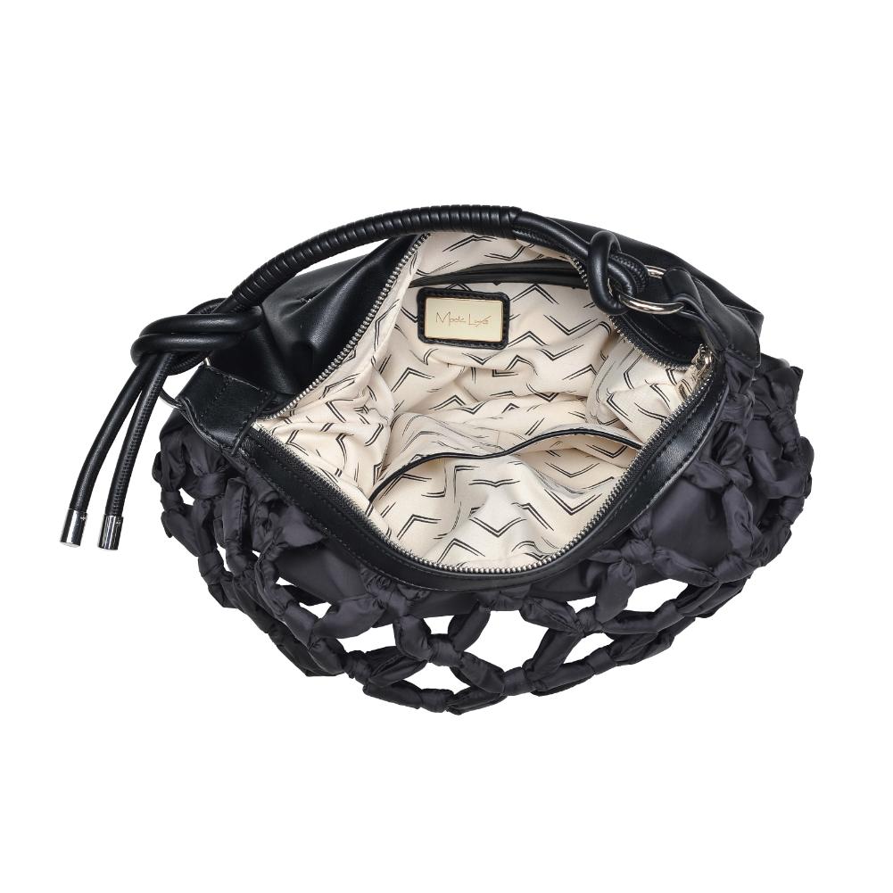 Woman wearing Black Moda Luxe Leslie Hobo 842017135630 View 9 | Black