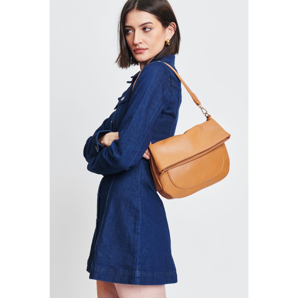 Woman wearing Tan Sol and Selene Blake Crossbody 842017132684 View 3 | Tan