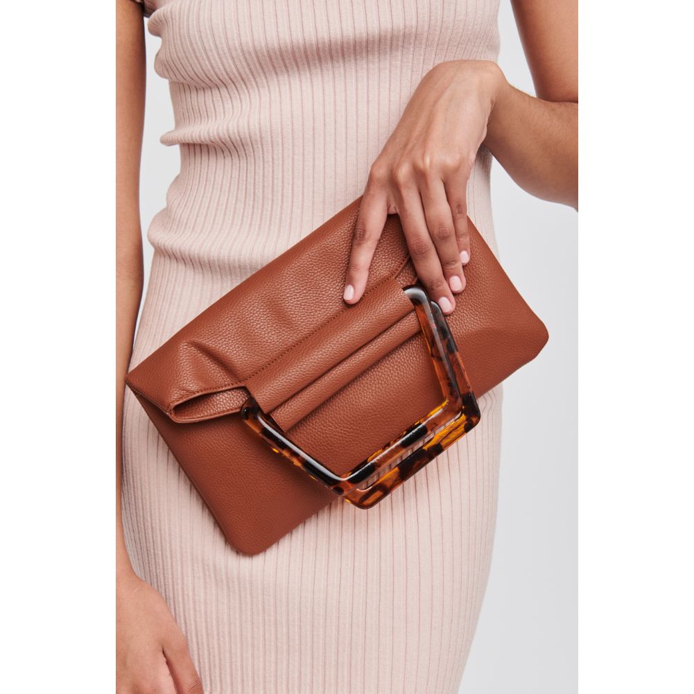 Woman wearing Tan Moda Luxe Deschanel Crossbody 842017121008 View 2 | Tan