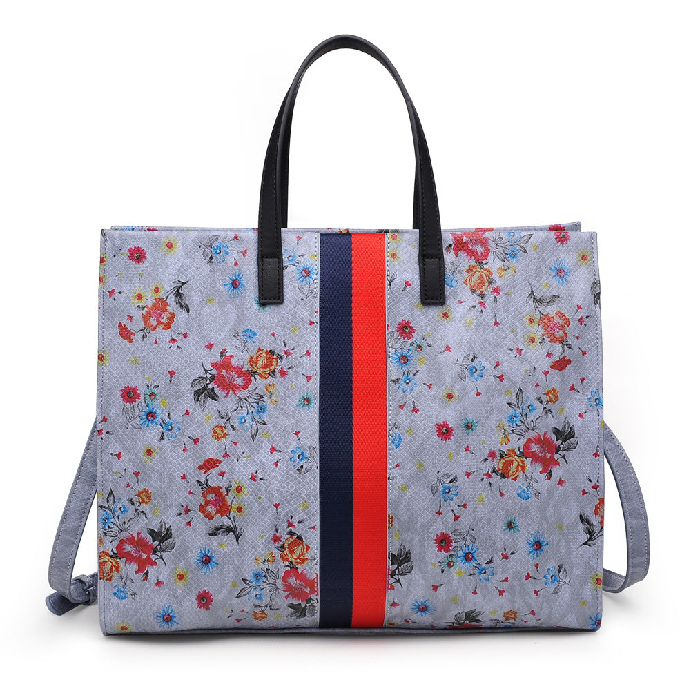 Product Image of Moda Luxe Julian Print Tote 842017118541 View 5 | Blue