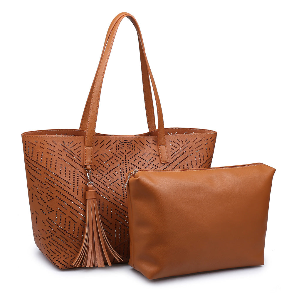Product Image of Moda Luxe Wanderlust Tote 842017110972 View 5 | Tan
