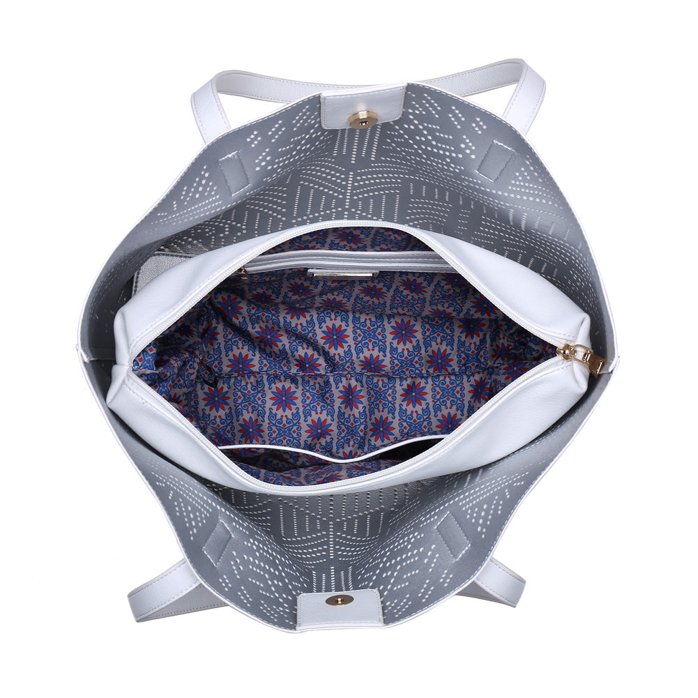 Product Image of Moda Luxe Wanderlust Tote 842017110958 View 4 | White