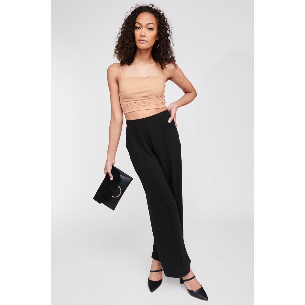 Woman wearing Black Moda Luxe Gwen Clutch 842017122777 View 3 | Black