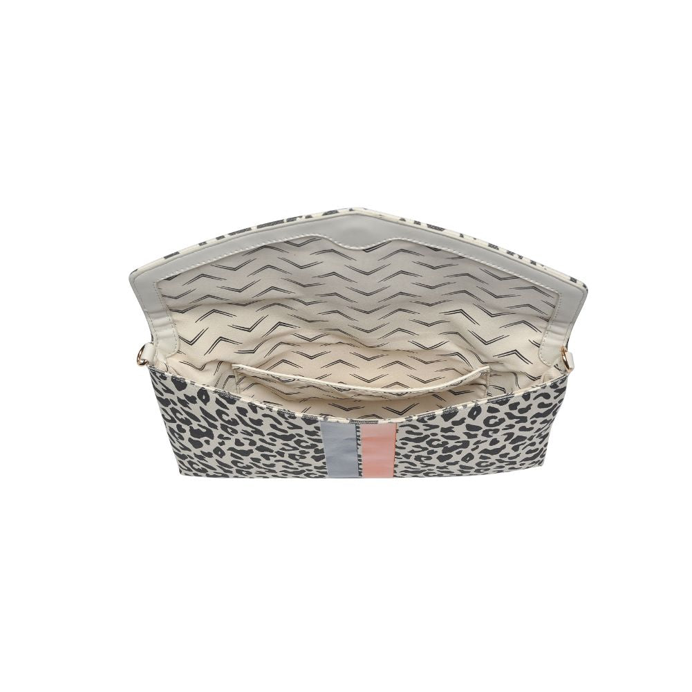 Product Image of Moda Luxe Tory Clutch 842017129240 View 8 | Black White Leopard