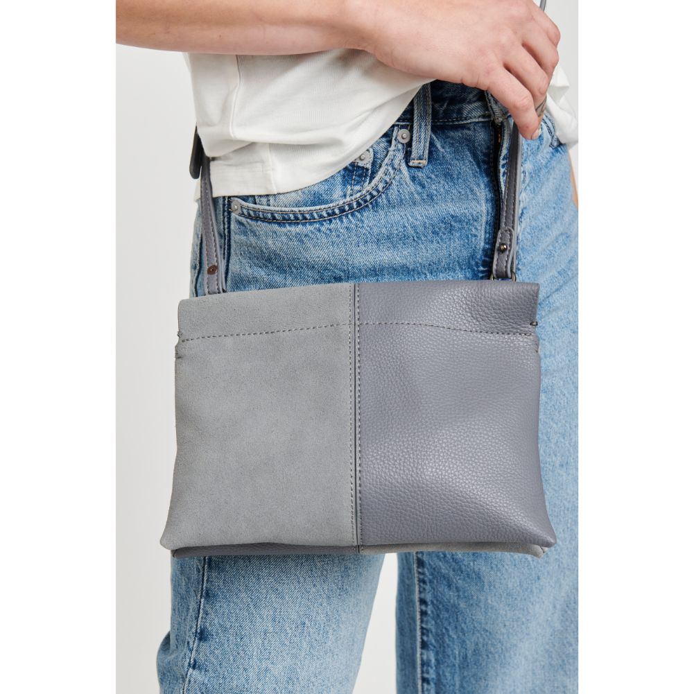 Woman wearing Slate Moda Luxe Aston Crossbody 842017126331 View 2 | Slate