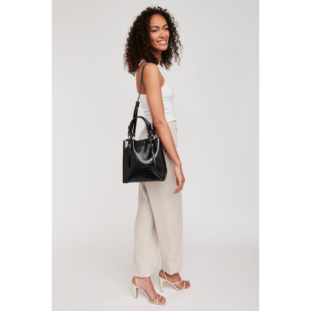 Woman wearing Black Moda Luxe Kirsten Crossbody 842017126270 View 3 | Black