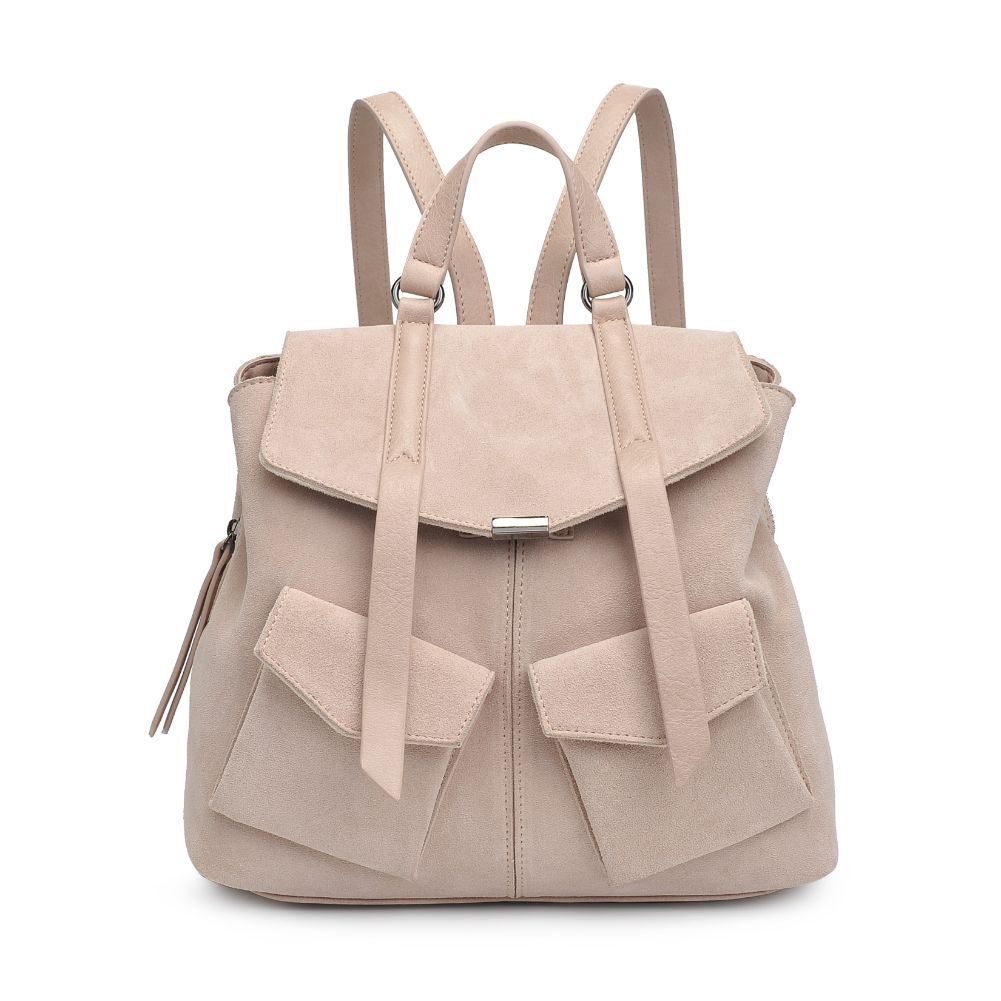 Woman wearing Natural Moda Luxe Charlie Backpack 842017127055 View 5 | Natural