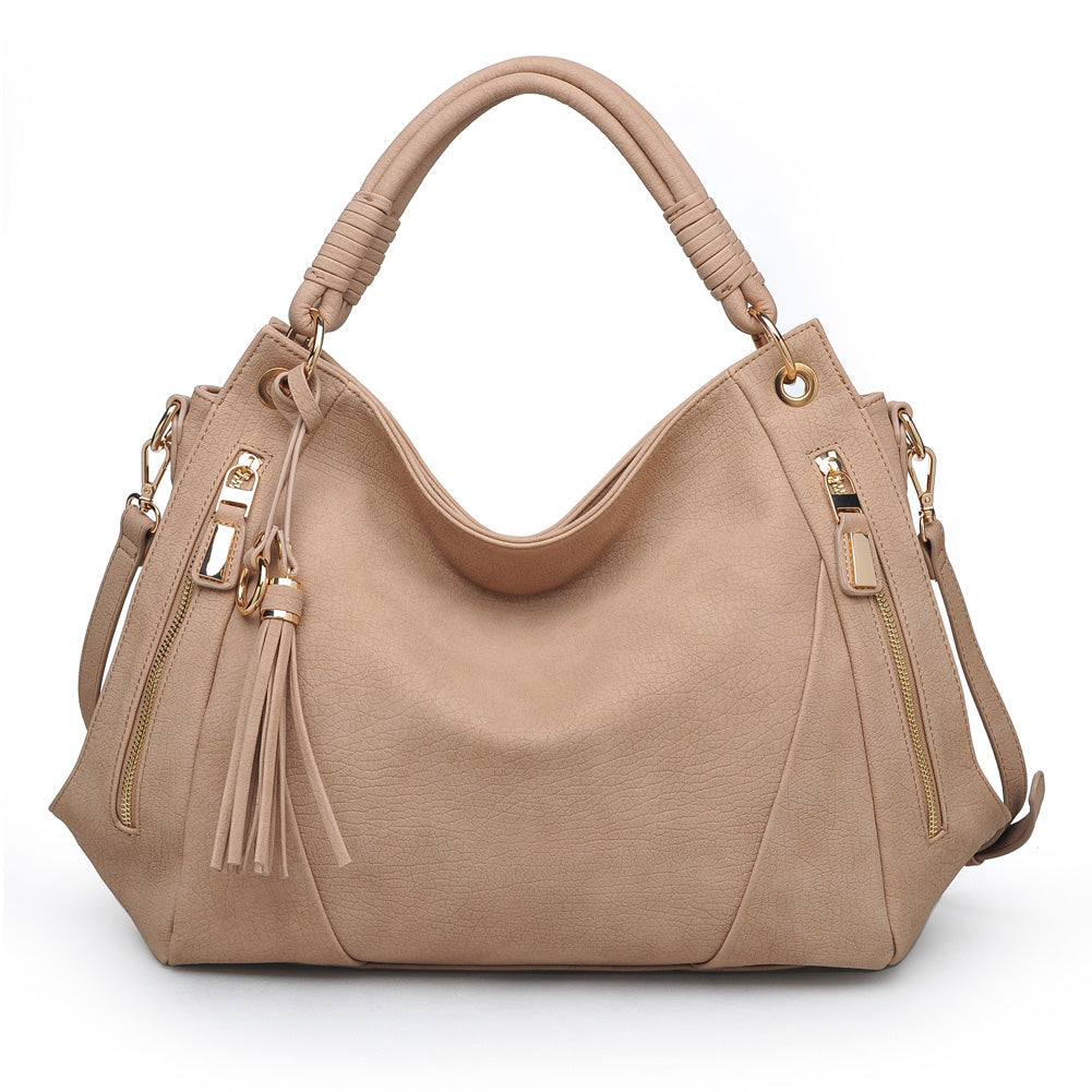 Product Image of Moda Luxe Seychelle Pebble Satchel 819248019190 View 1 | Natural