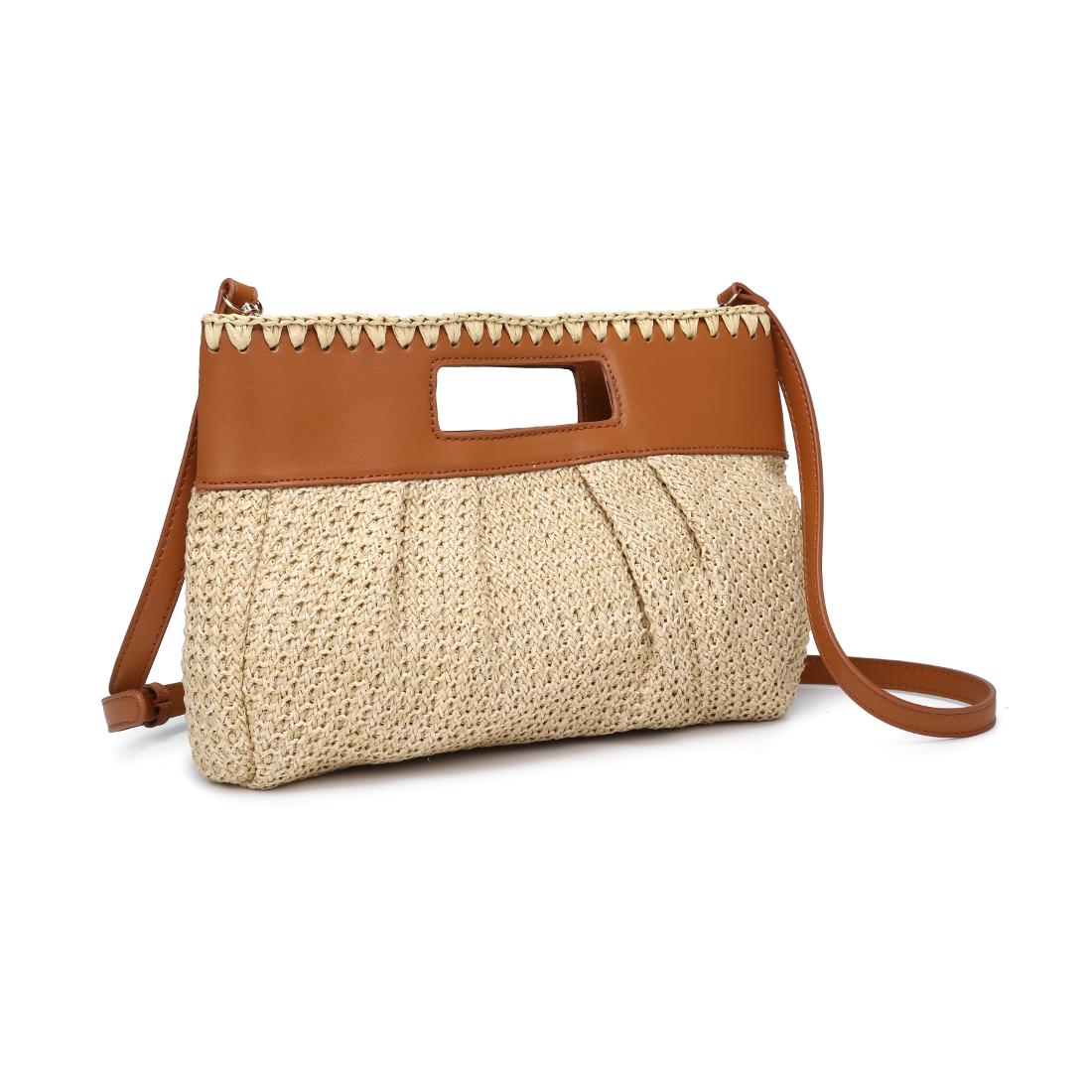 Woman wearing Natural Tan Moda Luxe Valentina Crossbody 842017141181 View 6 | Natural Tan