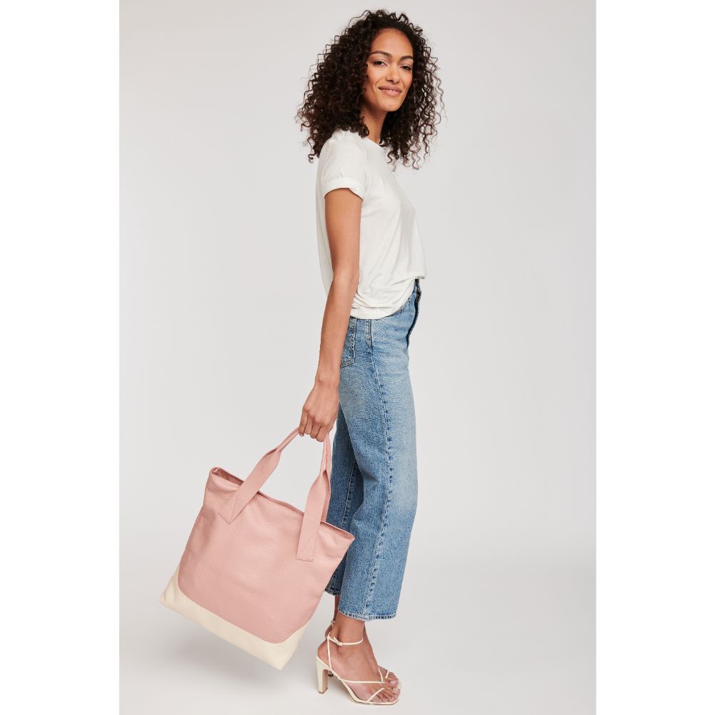 Woman wearing Pink Moda Luxe Francesca Tote 842017111900 View 2 | Pink