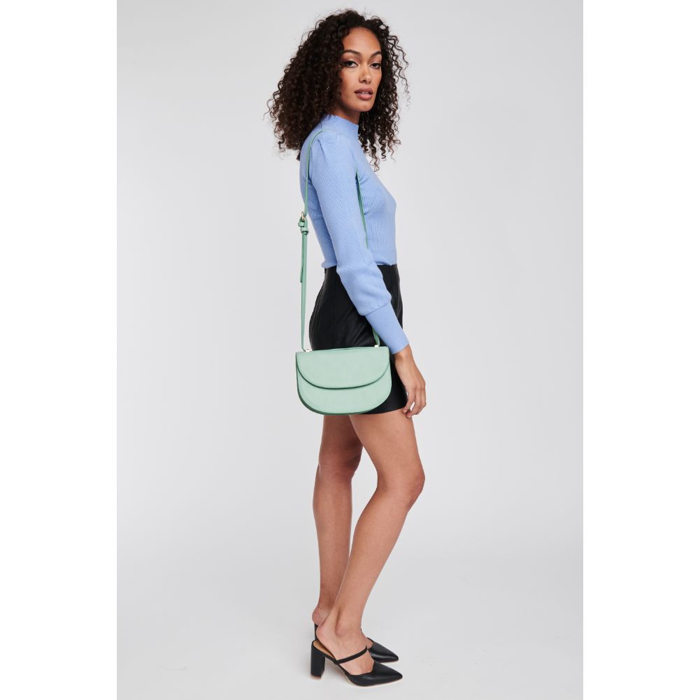 Woman wearing Mint Moda Luxe Roux Crossbody 842017113324 View 3 | Mint