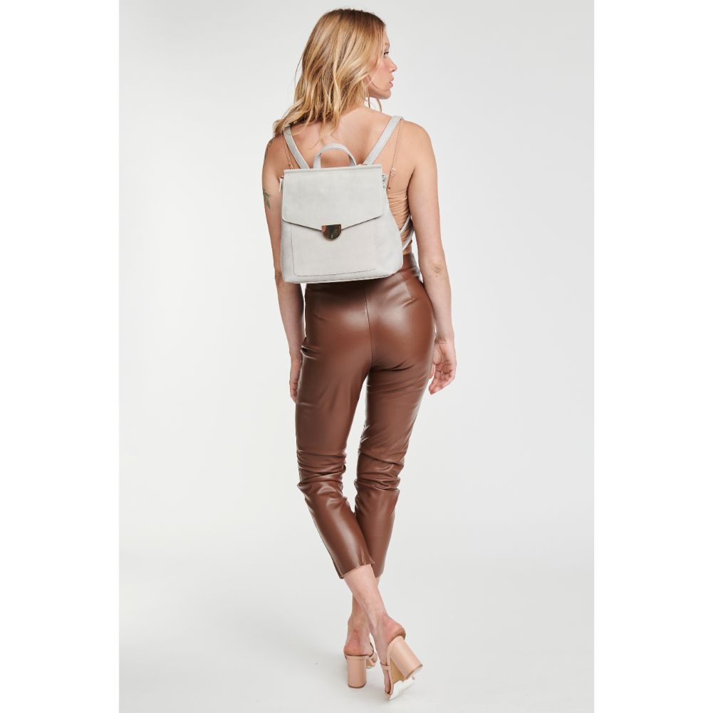 Woman wearing Grey Sol and Selene Lynn Backpack 842017119470 View 3 | Grey