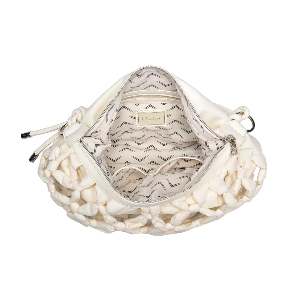 Woman wearing White Moda Luxe Leslie Hobo 842017135661 View 9 | White