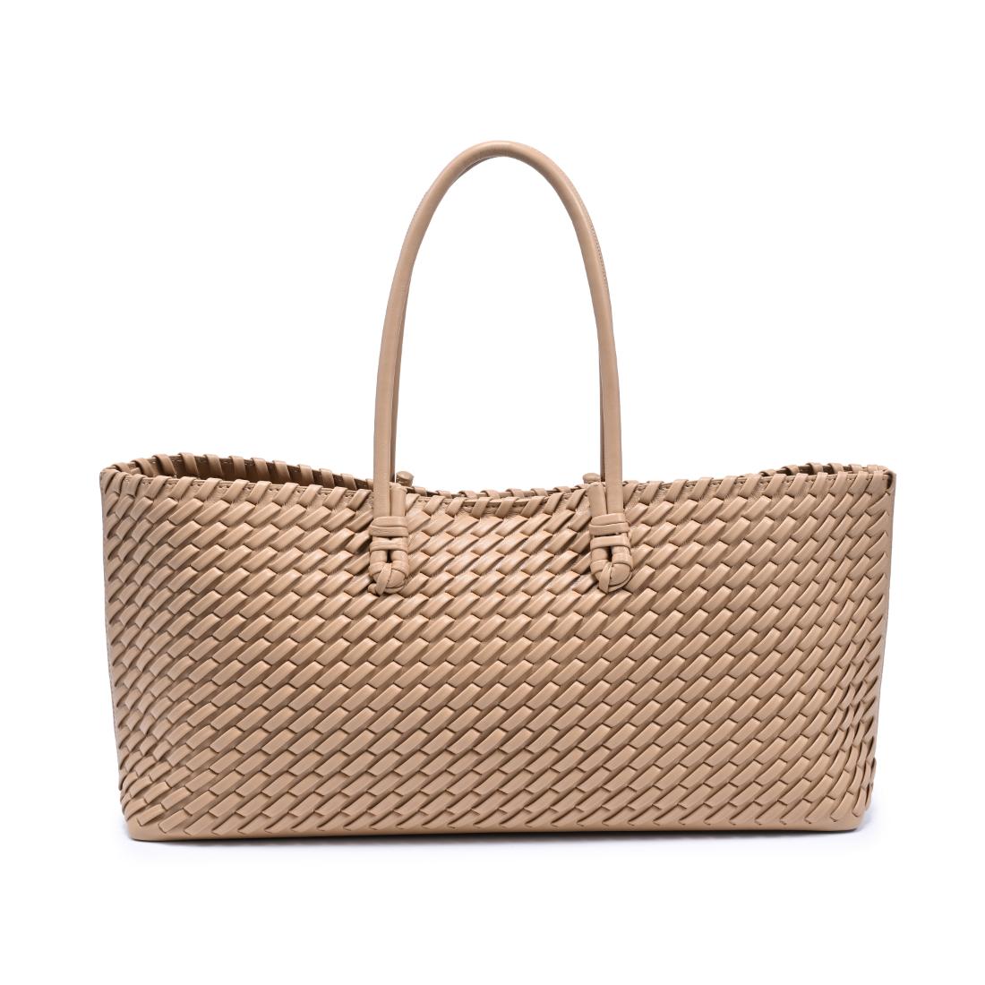 Woman wearing Natural Moda Luxe Nola Tote 842017140870 View 5 | Natural