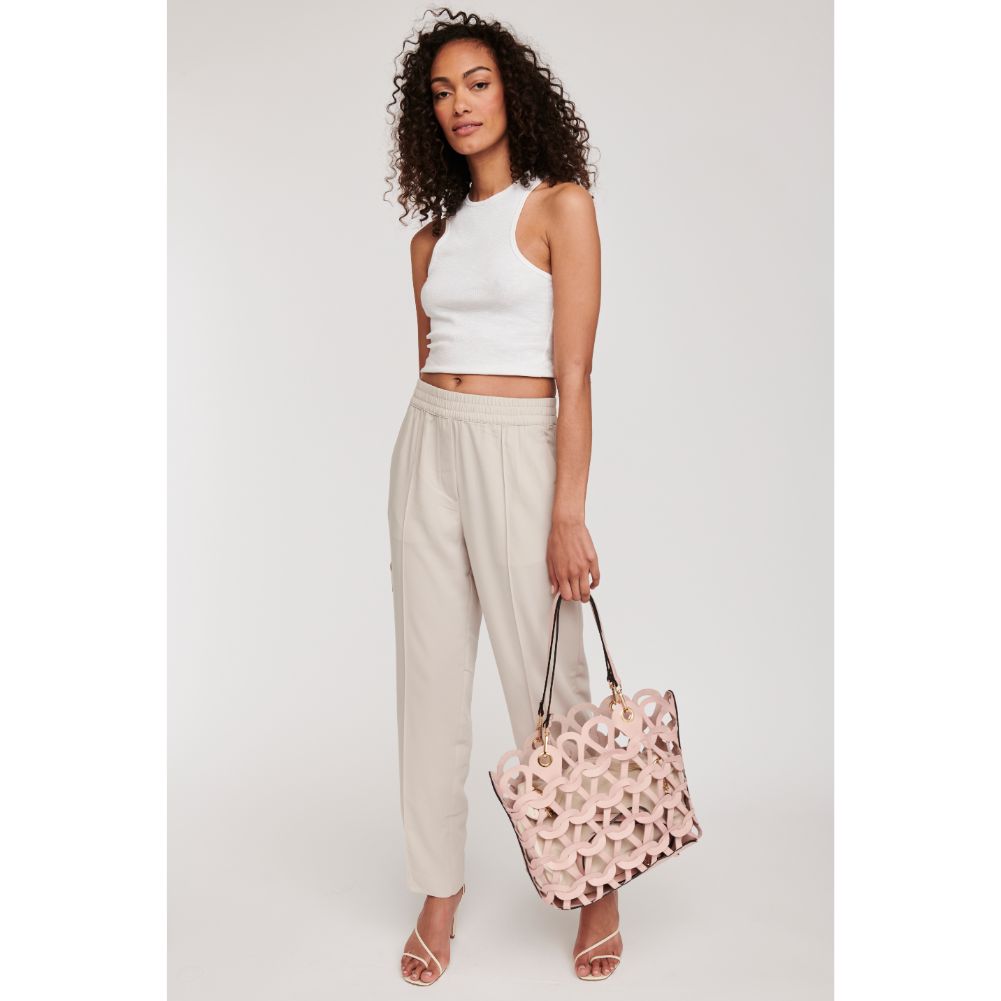 Woman wearing Blush Moda Luxe Paige Tote 842017119814 View 2 | Blush