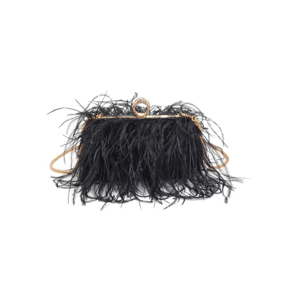 Woman wearing Black Moda Luxe Harlow Evening Bag 842017131519 View 7 | Black