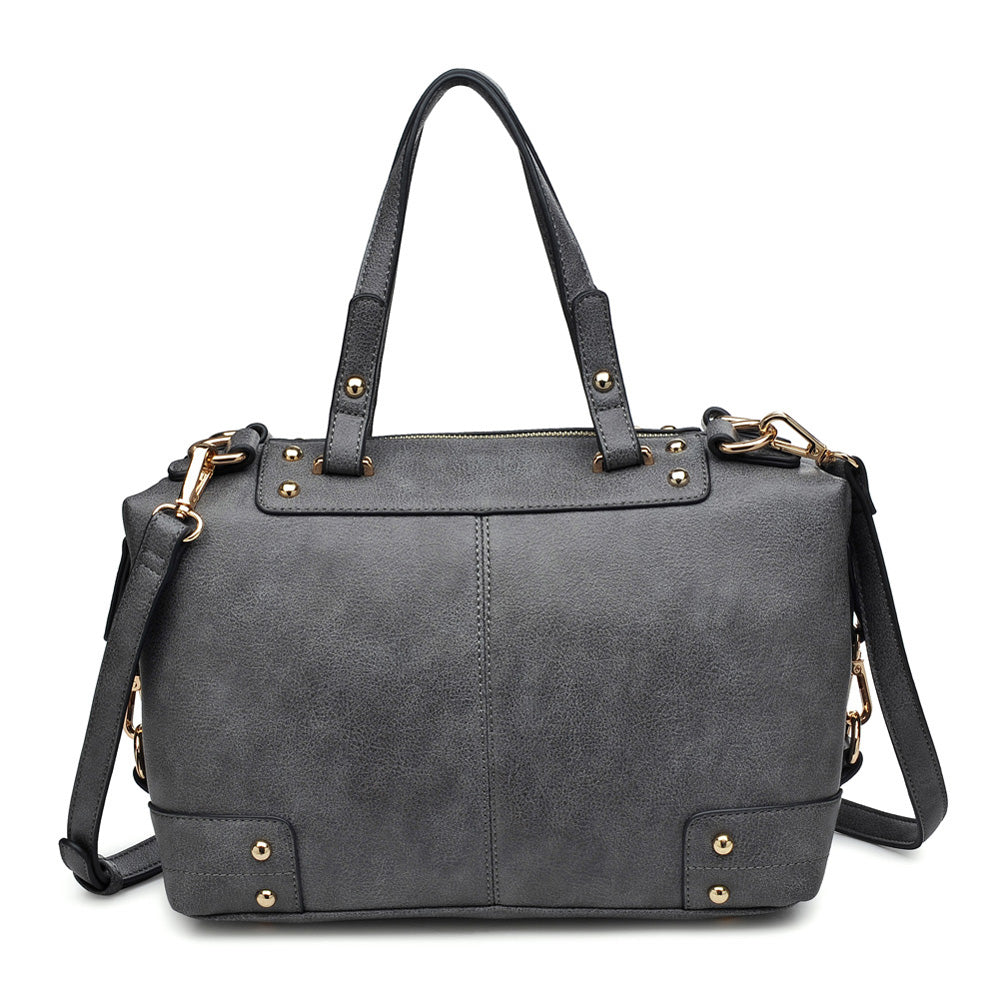 Product Image of Moda Luxe Broadway Patina Satchel 842017117346 View 1 | Gunmetal