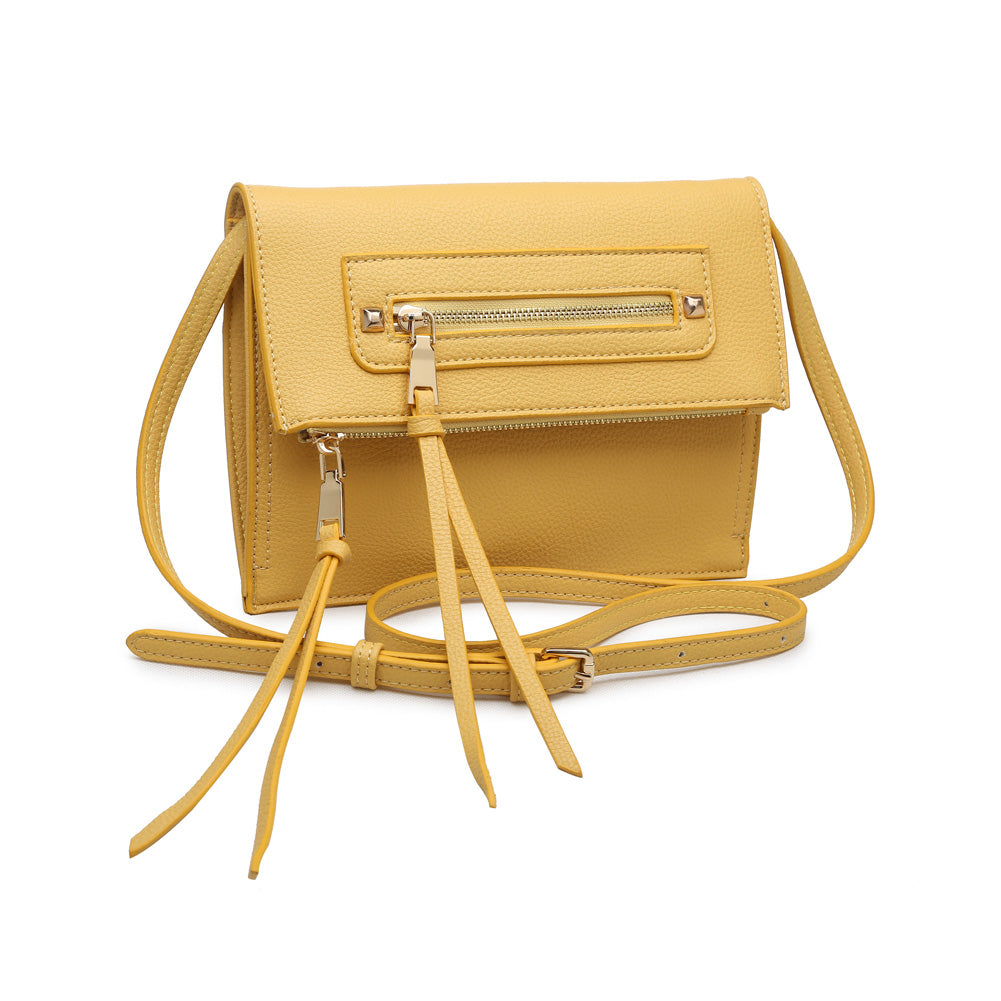 Woman wearing Yellow Moda Luxe Ellie Crossbody 842017113256 View 6 | Yellow