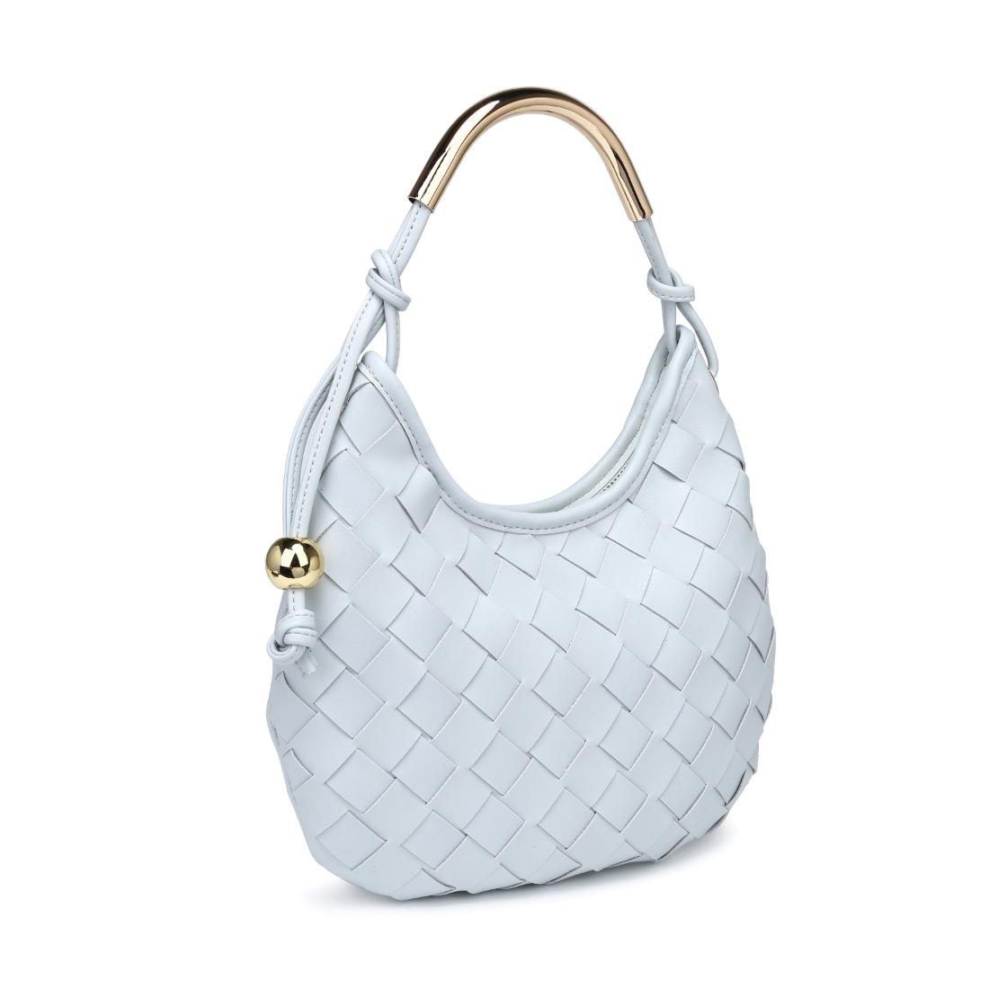 Woman wearing Ice Blue Moda Luxe Lucia Hobo 842017141259 View 6 | Ice Blue
