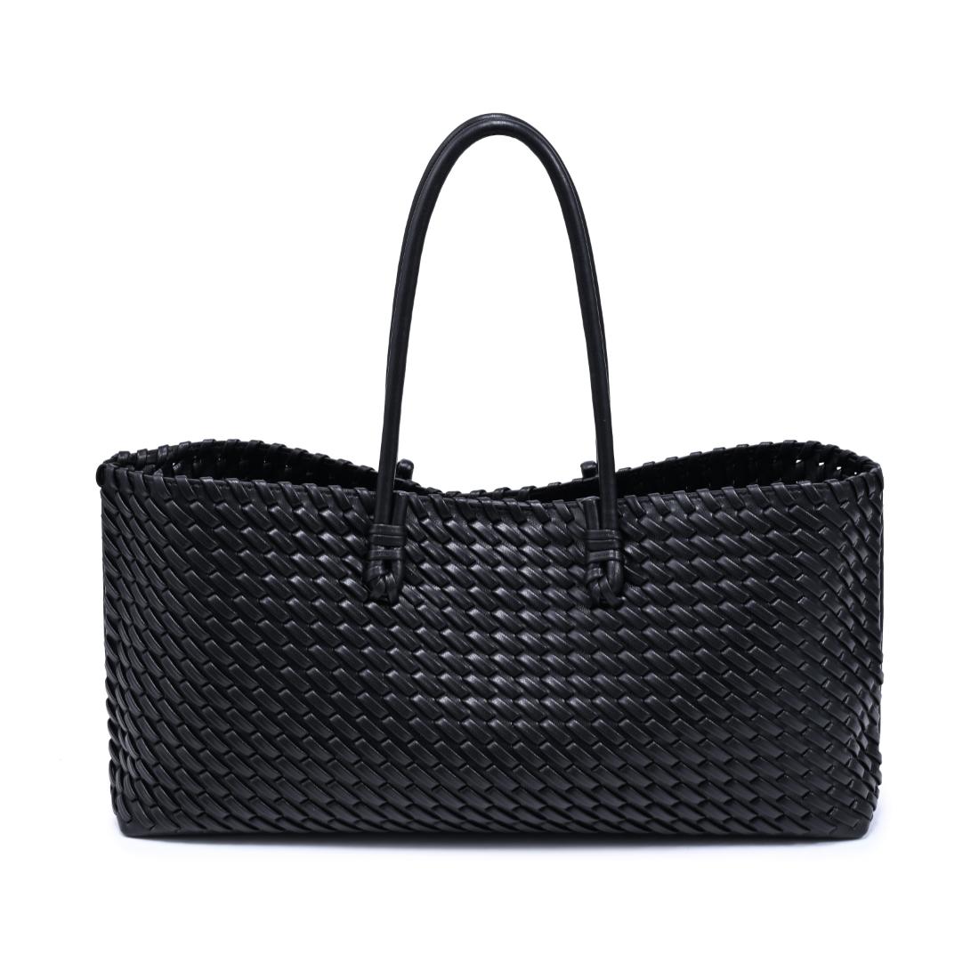 Woman wearing Black Moda Luxe Nola Tote 842017140856 View 7 | Black